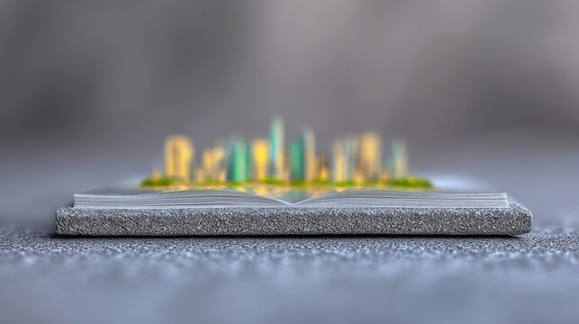 Miniature Cityscape Folded Like Origami Paper