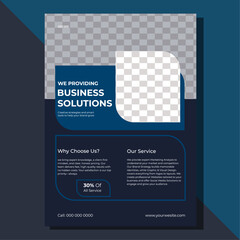 Modern and professional business flyer template, perfect for promoting corporate services, marketing agencies, events, or any commercial activity. This print-ready layout is fully editable, featuring 