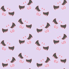 seamless pattern with evil wing
