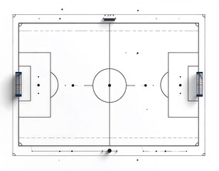 Soccer field project showing game strategy and tactics