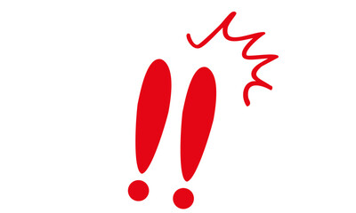 びっくりマーク　漫符