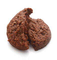 Close-up of cookies against white background 