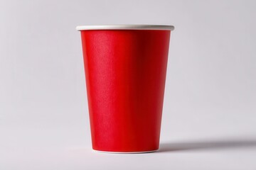 Red Paper Cup: Minimalist Product Photography