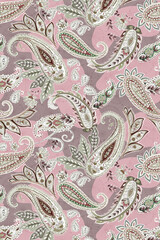 Paisley Kalamkari Madhubani Watercolor Allover Design Pattern