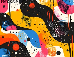 Colorful abstract background mixing various shapes and textures