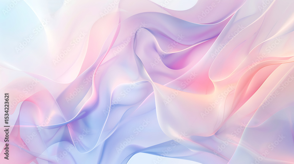 Aufkleber a delicate abstract background featuring flowing waves of pastel colors, creating a dreamy and elega