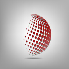 abstract background 3d dot vector idea design