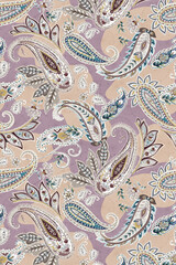 Paisley Kalamkari Madhubani Watercolor Allover Design Pattern