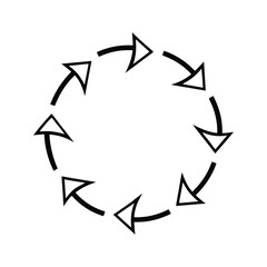 Circular arrows icon. Circular arrows vector icon. Circular arrows symbol.