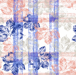 Watercolor Leaf Design Pattern With Beautiful Colour 