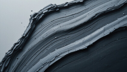 Abstract Grey Textured Paint Strokes, Cracked Clay Macro Detail