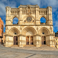 Spain. Cuenca, Castile La Mancha. Ancient architecture of the historic city. Travel and tourism in Spanish cities