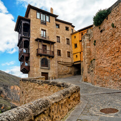 Spain. Cuenca, Castile La Mancha. Ancient architecture of the historic city. Travel and tourism in Spanish cities