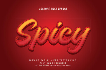 spicy editable text effect vector file