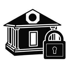 banker element isolated secure locker on white background