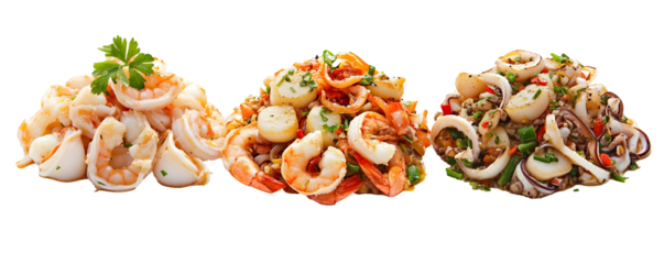 Delicious Seafood Platter Shrimp, Squid, and Calamari Arrangemen