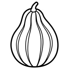 Chayote line art vector