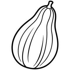 Chayote line art vector