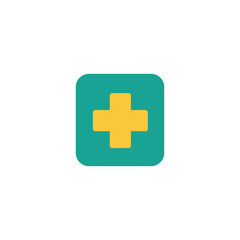 Fototapeta premium Medical Cross Square Icon