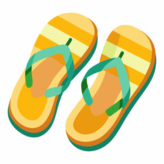 Simple Sandals Vector on White