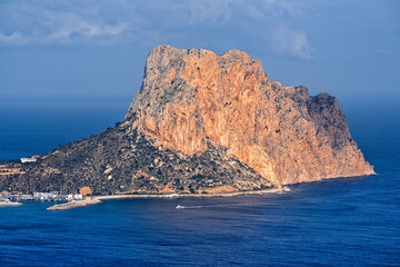 Spain. Beach seaside resort  Calpe and Benidorm. Travel and tourism in the paradise Spanish cities