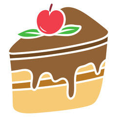 chocolate cake with cherry