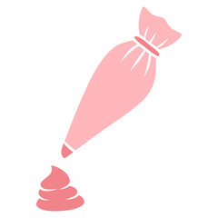 whipped frosting vector illustration