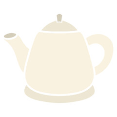 teapot kitchenware flat illustration