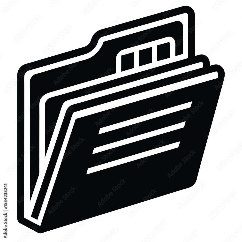 Poster accountant element isolated audit file on white background