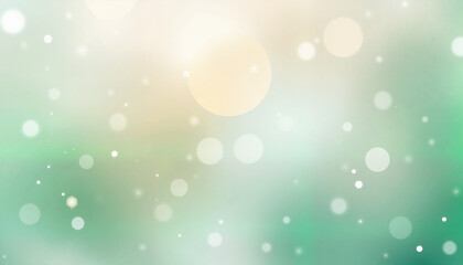 Soft light and bokeh on an abstract pearlescent green background, with space for text