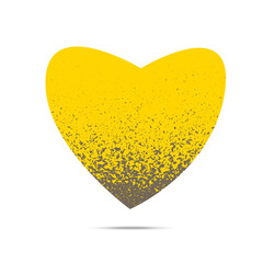 creative idea design abstract background yellow mustard gray grunge heart