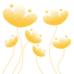hand drawn flower abstract background creative idea design yellow mustard grunge