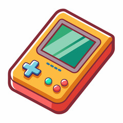 Retro Handheld Game Console and Entertainment Icon