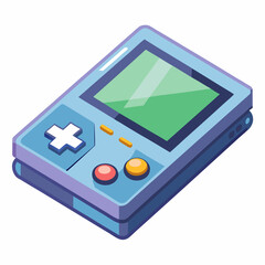Retro Handheld Game Console and Entertainment Icon
