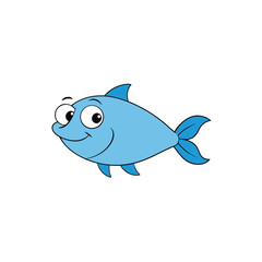 Fototapeta premium cartoon fish vector illustration