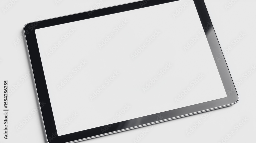 Poster sleek tablet display: a contemporary tablet showcases a pristine display, its clean lines and modern
