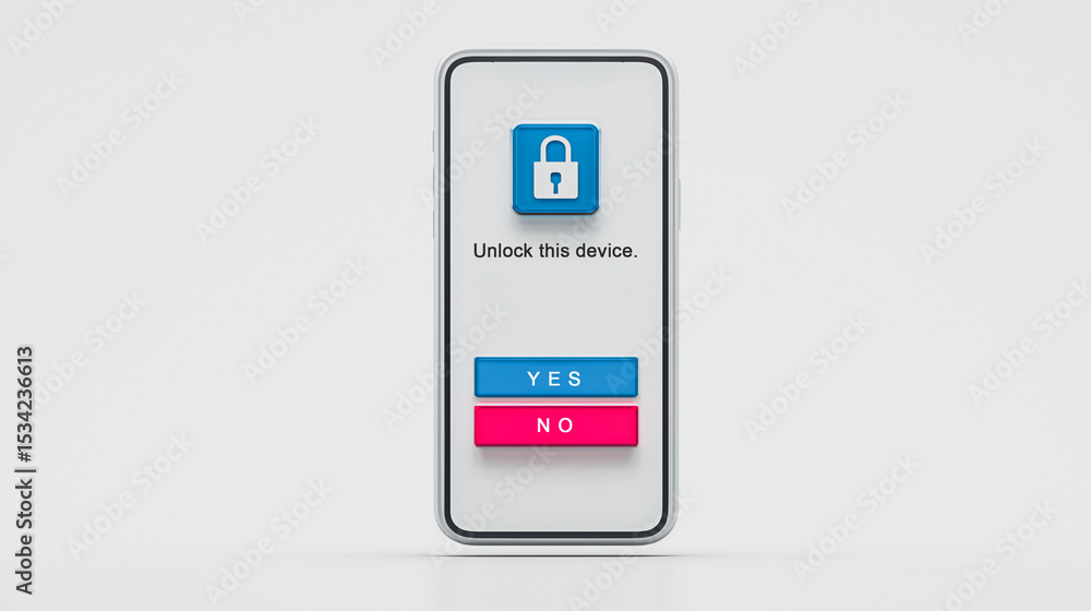 Poster smartphone security: capturing the essence of modern digital security, this image showcases a smartp