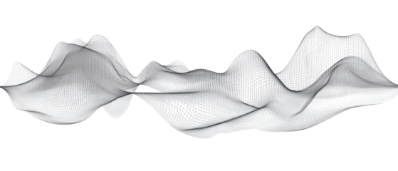 A 3D wireframe wave design, showcasing fluidity and movement, suitable for digital graphics and visualizations.