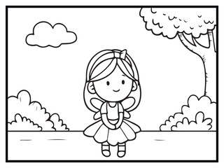 coloring pages cute child kids funny