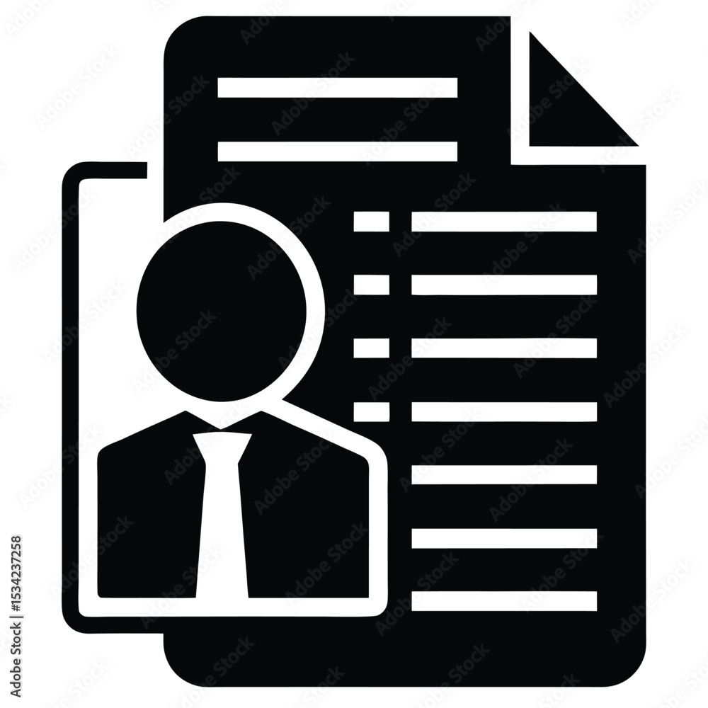 Poster accountant element isolated data entry sheet on white background