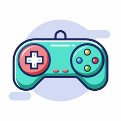 Flat Vector Illustration of a Game Controller / Gamepad