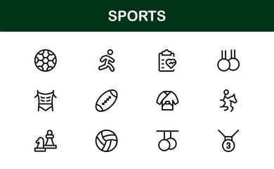Premium Sports Icon Designs - Stylish and Functional for Websites, Apps, and Sports Marketing. Professional icon set