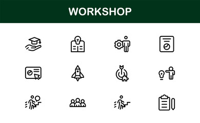 Creative Workshop Icon Set - Premium Editable icons for Tools, Maintenance, and Do-It-Yourself-Themed Projects