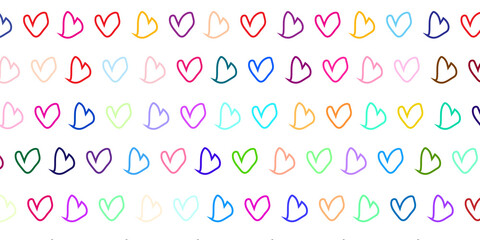 colorful alphabet set of love. hand drawn love set.