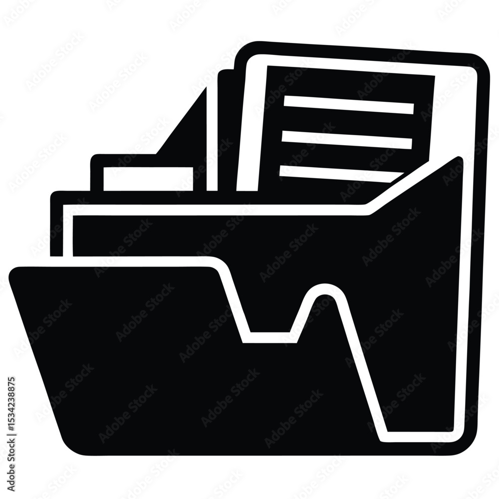 Poster accountant element isolated file folder with tax on white background