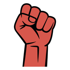 Raised Fist Symbol – Protest Power Freedom Icon Vector
