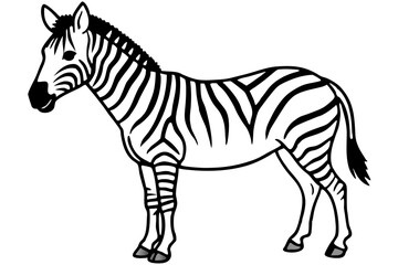 Zebra Motion Line Art