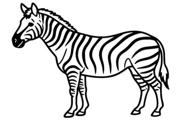 Zebra Motion Line Art