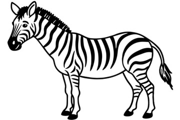 Zebra Motion Line Art