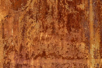 Rusty metal surface with weathered texture outdoors in daylight